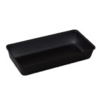 Plat de présentation plexi pour vitrine rectangulaire 280 x 105 x H50 mm Noir – Linum Série 28