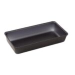 Plat de présentation plexi pour vitrine rectangulaire 280 x 105 x H50 mm Noir smoke – Linum Série 28