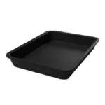 Plat de présentation plexi pour vitrine rectangulaire 280 x 210 x H50 mm Noir smoke – Linum Série 28