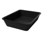 Plat de présentation plexi pour vitrine rectangulaire 280 x 210 x H60 mm Noir smoke – Linum Série 28