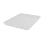 Plat de présentation plexi pour vitrine carré 280 x 280 x H20 mm Blanc – Linum Série 28