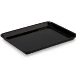 Plat de présentation plexi pour vitrine rectangulaire 280 x 195 x H20 mm Noir – Linum Série 28