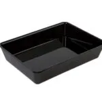 Plat de présentation plexi pour vitrine rectangulaire 325 x 280 x H60 mm Noir smoke – Linum Série 28