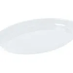Plat de présentation plexi pour vitrine ovale 420 x 280 x H30 mm Blanc – Linum Série 28