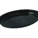 Plat de présentation plexi pour vitrine ovale 420 x 280 x H30 mm Noir – Linum Série 28