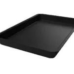 Plat de présentation plexi pour vitrine rectangulaire 420 x 280 x H50 mm Noir smoke – Linum Série 28
