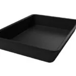Plat de présentation plexi pour vitrine rectangulaire 420 x 280 x H60 mm Noir smoke – Linum Série 28