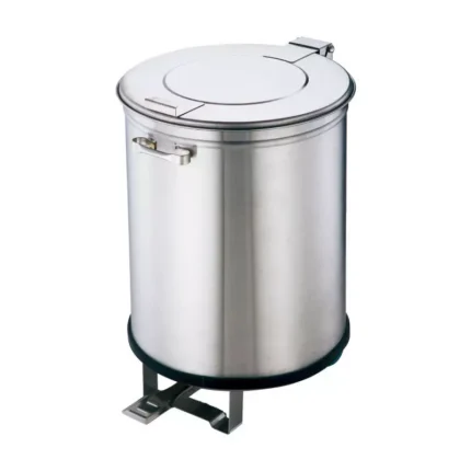 Poubelle en inox avec pédale 100 L