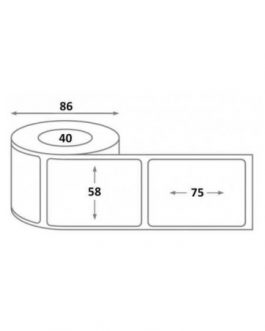 400 étiquettes balance 58 x 75 x 40 mm – Thermique Protégé (Top)